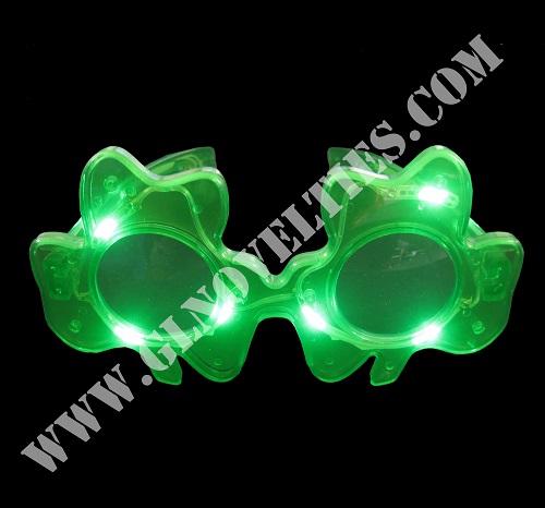 Led Green Shamrock Glasses XY-1295