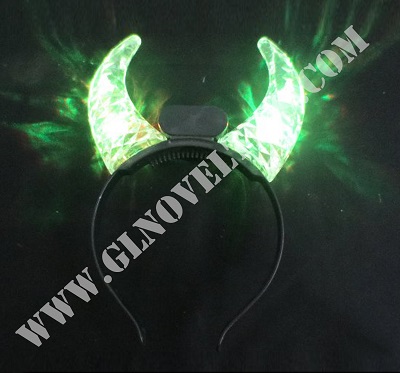 Light Up OX Horn Headband XY-066