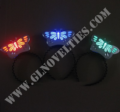 Flashing Butterfly Headbnd with Sound Control XY-1492