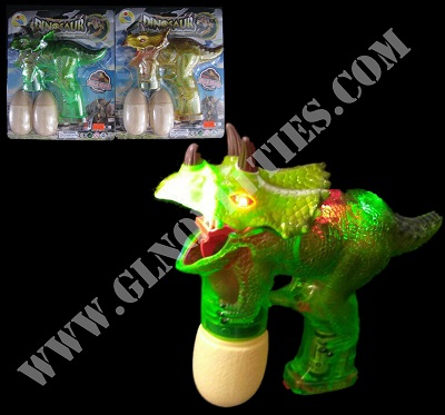 Light Up Dinosaur Bubble Gun XY-495