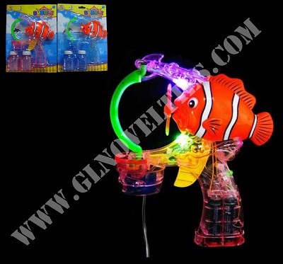 Light Up Clown Fish Bubble Gun XY-1245