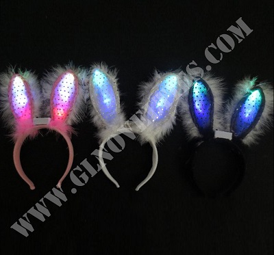 LED Bunny Sequin Headband XY-002