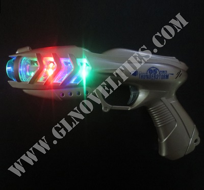Light Up Vibration Spinning Gun XY-2535