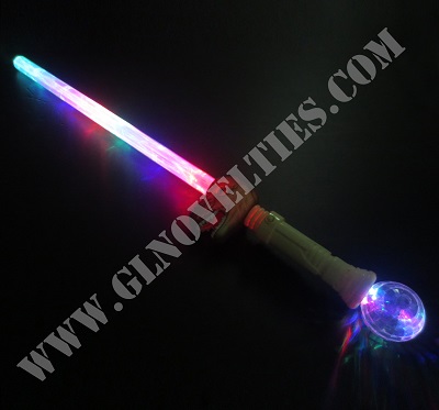 Light Up Dinosaur Rainbow Sword with Magic Ball XY-2608