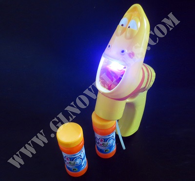 Light Up Yellow Worm Bubble Gun XY-2639