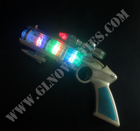 Light Up Spinning Gun with Laser XY-2677