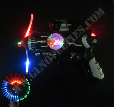 Light Up Windmill Spinning Gun with Sounds XY-2758