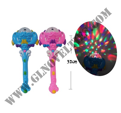 Light Up Dolphin  Spinning Wand with Music XY-2770
