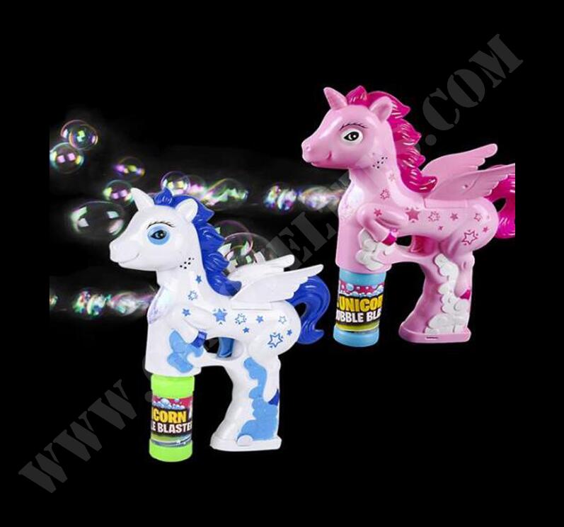 Light Up Unicorn Pegasus Bubble Gun XY-4365