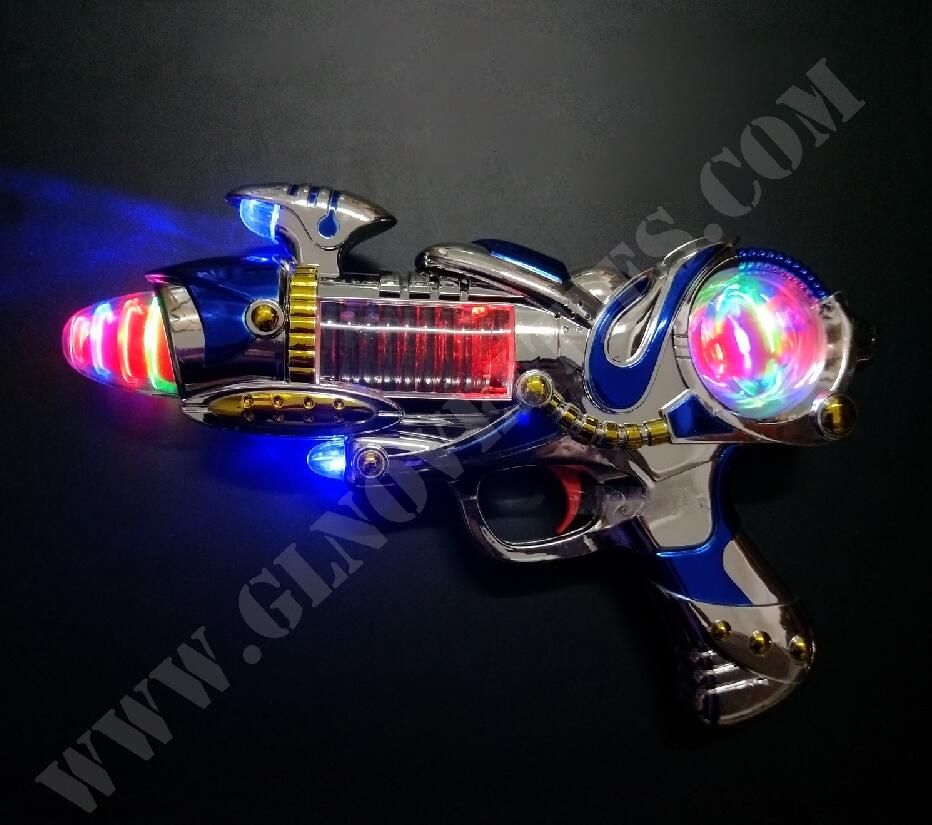 Light Up Space Spinning Gun XY-4437