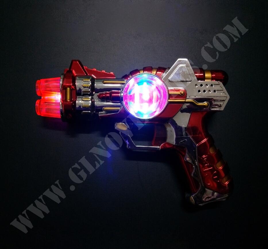 Light Up Space Spinning Gun XY-4438