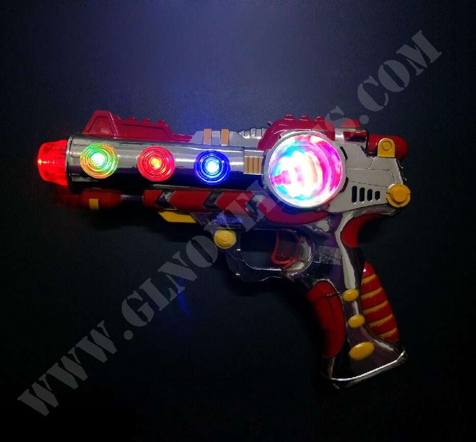 Light Up Space Spinning Gun XY-4439