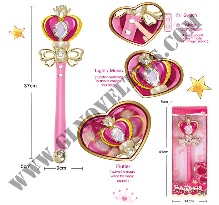 Light Up Fairy wand With Music XY-7339